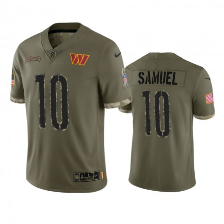 Miesten Washington Commanders NFL Pelipaita Curtis Samuel 10 Olive 2022 Salute To Service Limited
